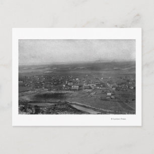 Vale, Oregon Birds Öga View of Town Photograph Vykort