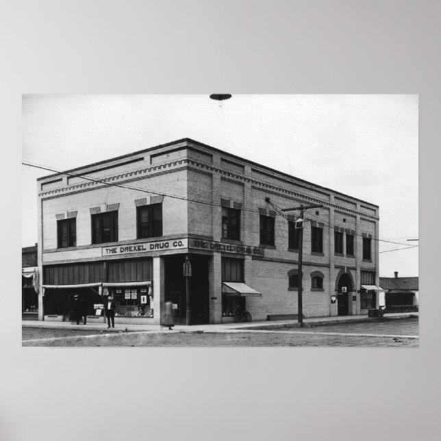 Vale, Oregon Town View of Nelson Block Photographi Poster (Framsidan)