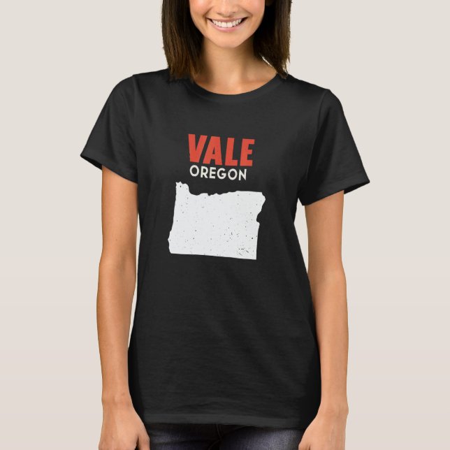 Vale Oregon USA State America Travel Oregonian T Shirt (Framsida)