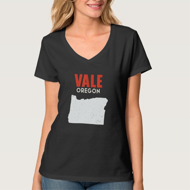 Vale Oregon USA State America Travel Oregonian T Shirt (Framsida)