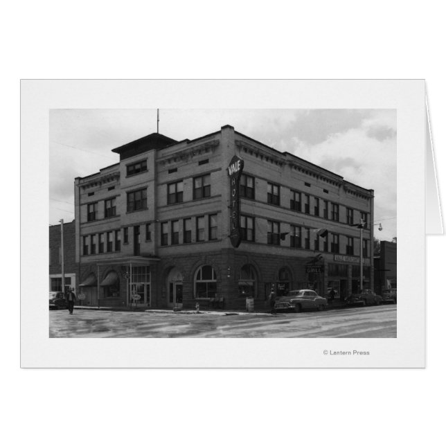 Vale, Oregon View of Hotel Vale Photograph Hälsningskort (Framsidan Horizontal)