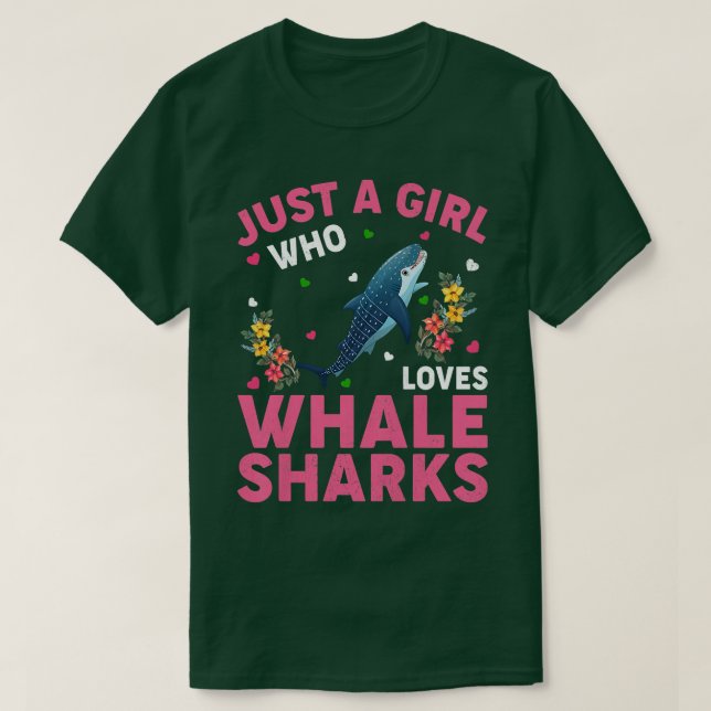 Vale Shark Fish Älskare är bara en flicka som Kärl T Shirt (Design framsida)