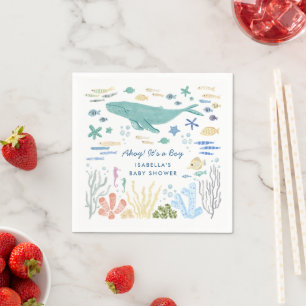 Vale under Sea Baby Shower Pappersservett