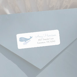 Vale under Sea Baby Shower-Returadressen Returadress Etikett