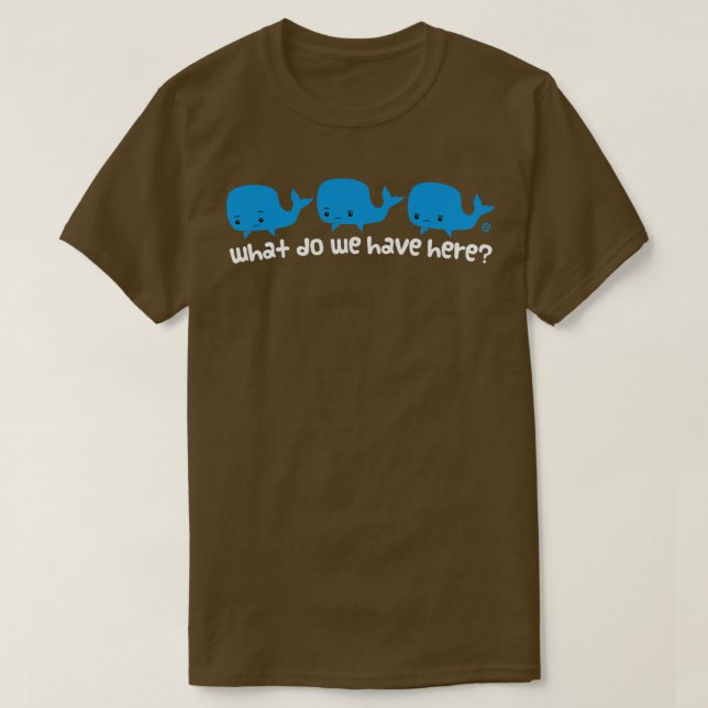Vale Whale Light Text T Shirt (Design framsida)