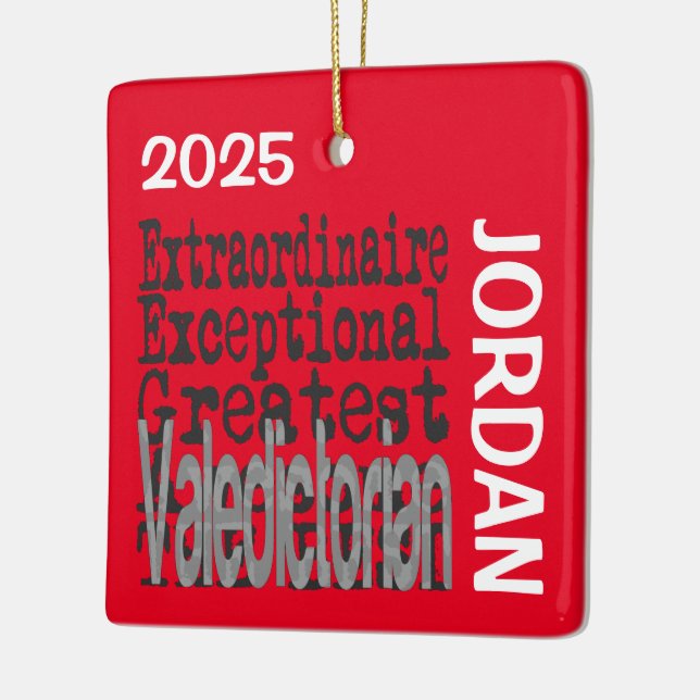 Valedictorian Extraordinaire ANPASSAD Julgransprydnad Keramik (Vänster)