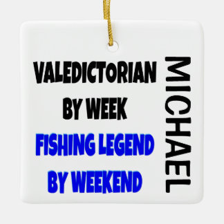 Valediktorian Kärlek Fishing ANPASSNINGSBAR Julgransprydnad Keramik