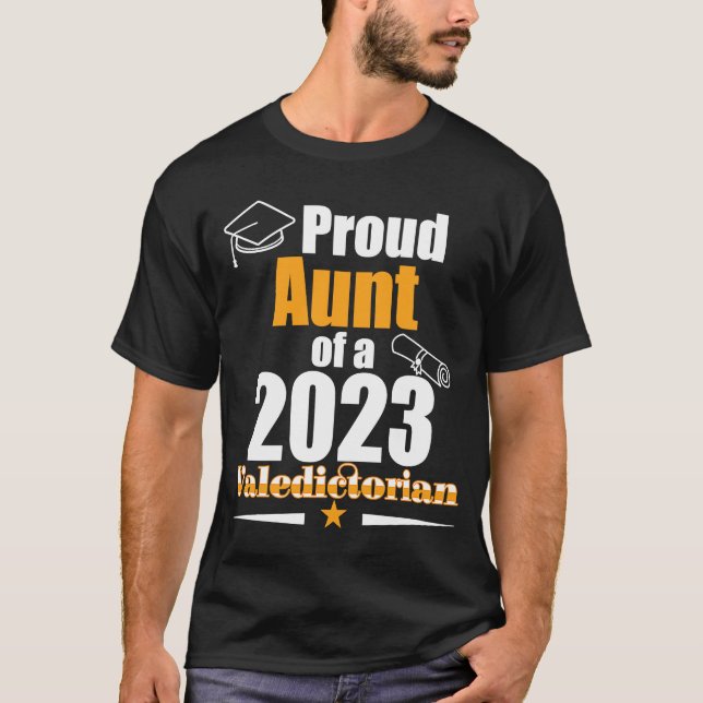 Valediktorian klass 2023 Proud Moster familjeturu T Shirt (Framsida)
