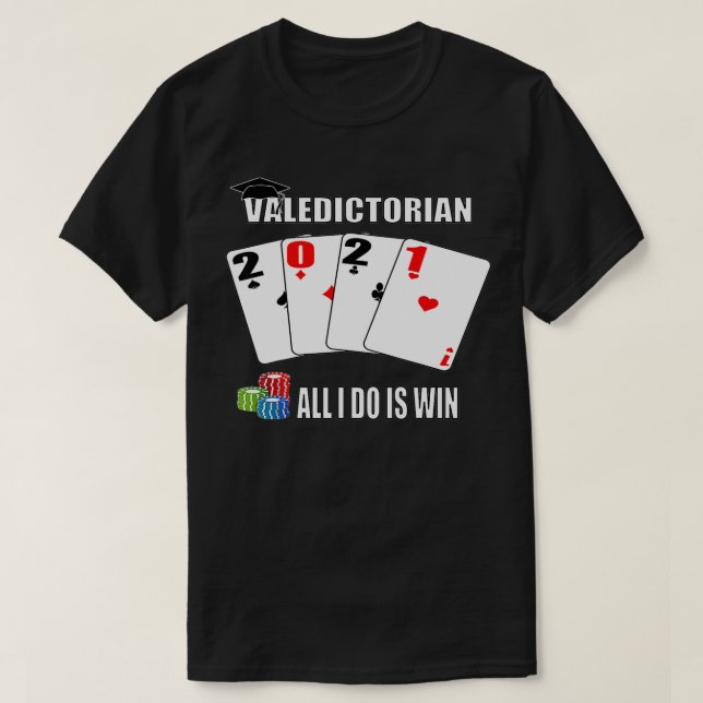 Valediktoriska klass 2021 Student Win Senior Gr T Shirt (Design framsida)
