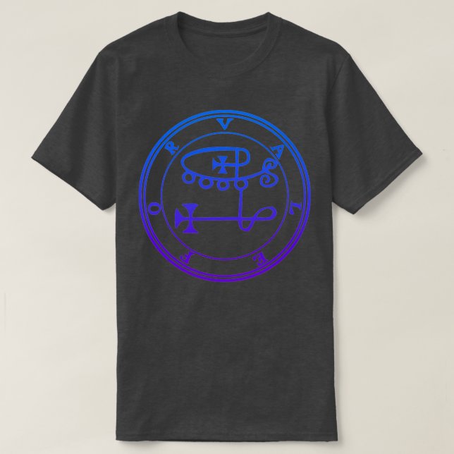 Valefor Sigil Tempts Thieves till Steal Blue Gradi T Shirt (Design framsida)
