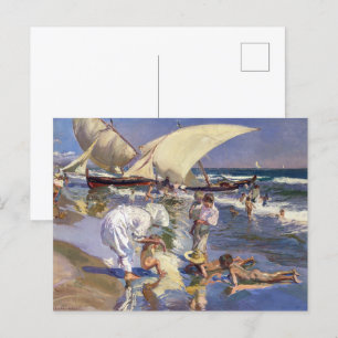 Valencia Beach Morglight Joaquí n Sorolla Vykort