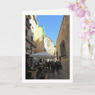 Valencia Cafe, valensiagata porträtt, Spanien Kort