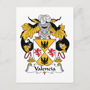 Valencia familjvapensköld vykort
