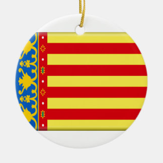 Valencia flagga julgransprydnad keramik