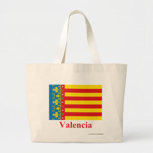 Valencia flagga med namn jumbo tygkasse