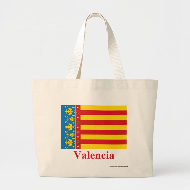 Valencia flagga med namn jumbo tygkasse (Framsidan)