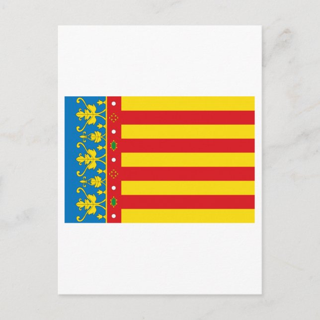 Valencia flagga vykort (Framsida)