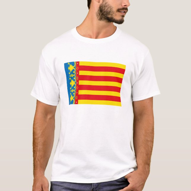 Valencia flaggaT-tröja Tee Shirt (Framsida)