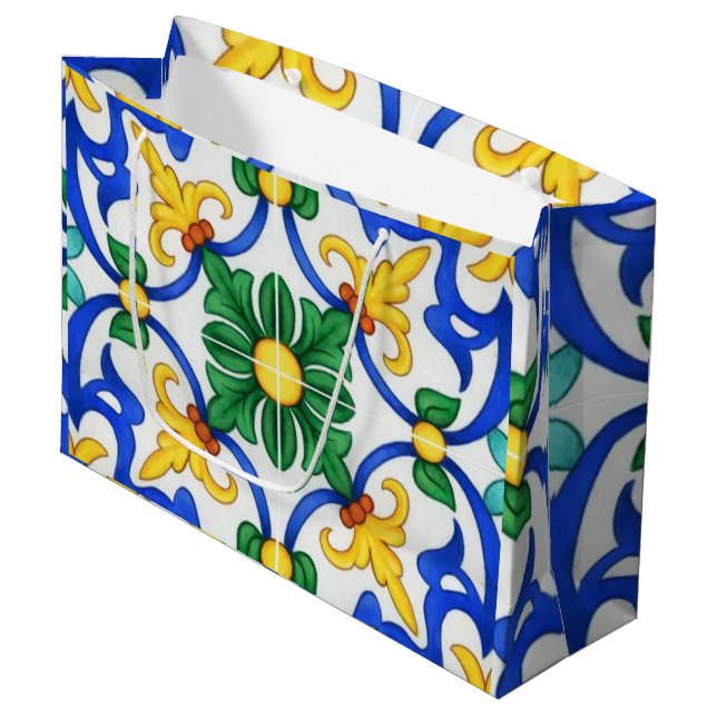 Valencia Garden Spanish  Blue Green Mediterranean  (Framsidan Vinklad)