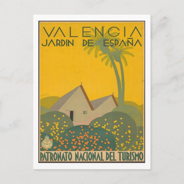 Valencia - Jardin De Espana - Spanien Vykort (Framsida)