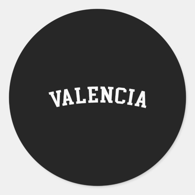 Valencia  runt klistermärke (Framsida)