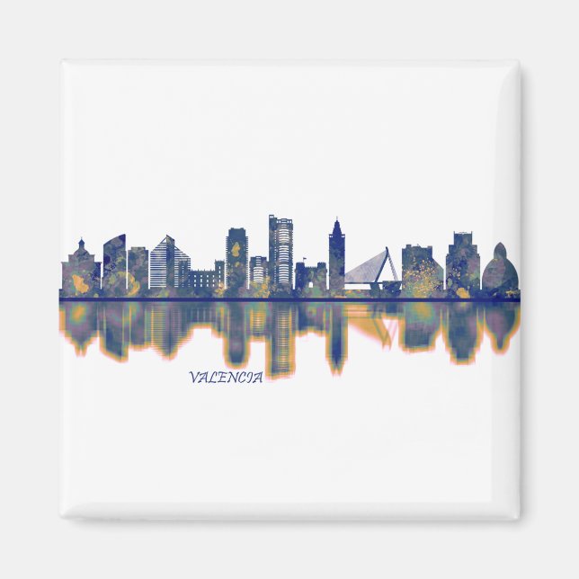 Valencia Skyline Magnet (Framsidan)