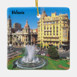 Valencia Spain Anpassningsbar Panoramic Ornament