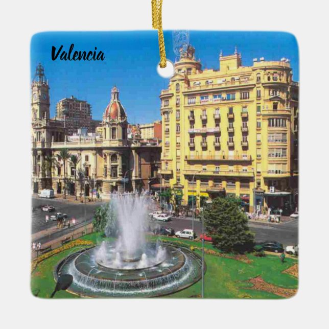 Valencia Spain Anpassningsbar Panoramic Ornament (Framsida)