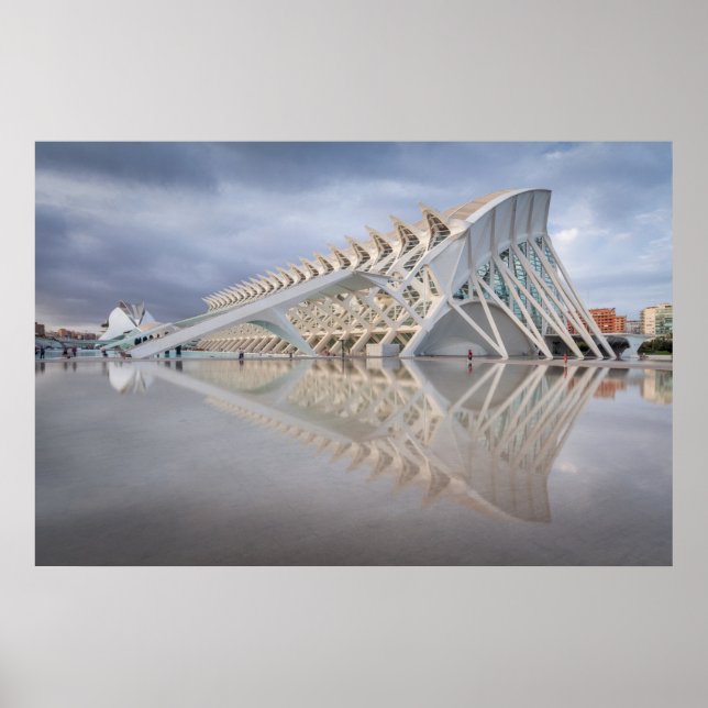 Valencia Spain City of Arts and Science Calatrava Poster (Framsidan)