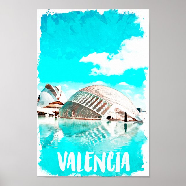 Valencia Spain L'Hemisfèric Poster (Framsidan)