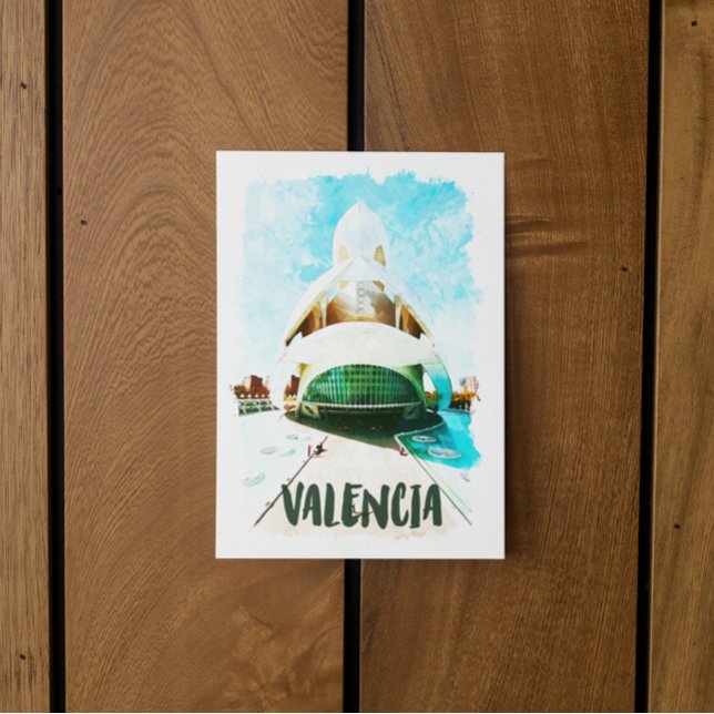 Valencia Spain Palau de les Arts Reina Sofía Vykort (valencia spain palau postcard)