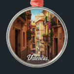 Valencia Spain Travel Julgransprydnad Metall<br><div class="desc">Valencia, located on Spain’s southeastern coast, is a vibrant city that beautifully blends historical charm with futuristic flair. Known for its sunny Mediterranean climate, rich culture, and delicious cuisine, Valencia offers something for every kind of traveler. The historic city center is full of Gothic and Romanesque architecture, including the Valencia...</div>