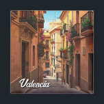 Valencia Spain Travel Magnet<br><div class="desc">Valencia, som ligger på Spaniens sydöstra kusten, är en sjudande stad som på ett vackert sätt blandar ihop historisk charm med futuristiska. Valencia är känt för sitt soliga Medelhavsklimat, sin rik och sitt utsökta cuisine och erbjuder något för alla slags resenärer. Den historiska stadskärnan är fullt av gotisk och rumänsk...</div>