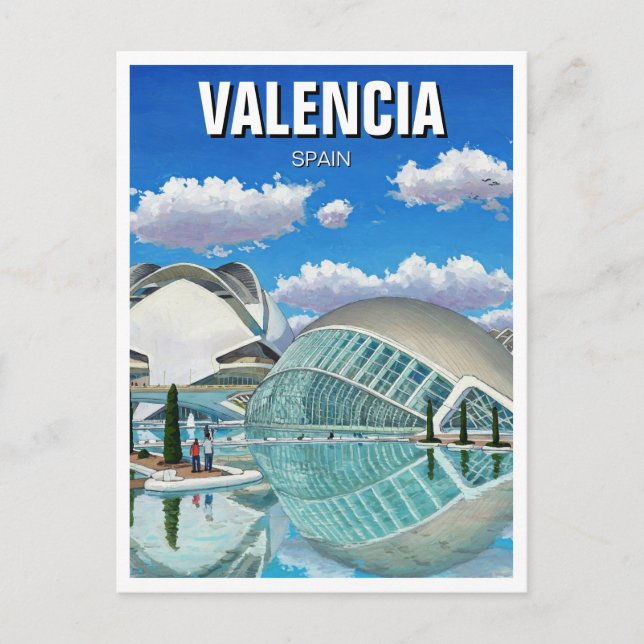 Valencia Spain Travel Vykort (Framsida)