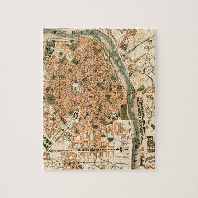 Valencia Spanien 1904 Pussel (Vertikal)