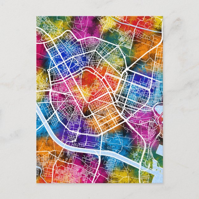 Valencia Spanien Karta Vykort (Framsida)