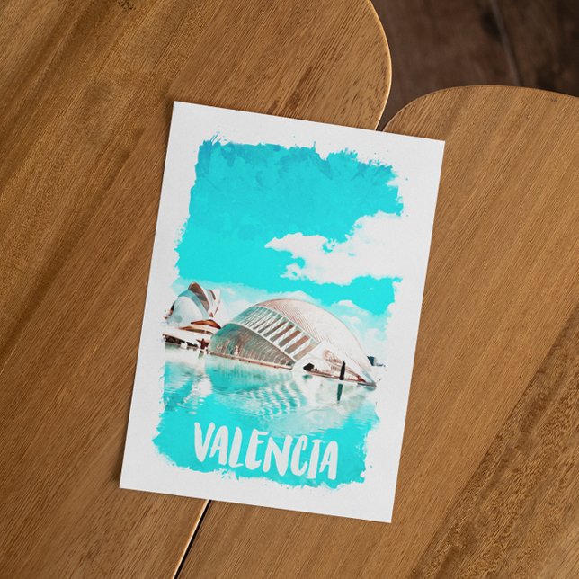 Valencia Spanien L'Hemisfèric Vykort (Valencia Spain travel postcard)
