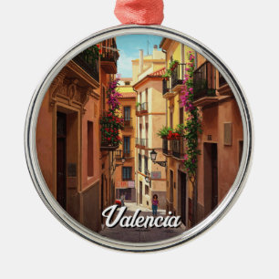 Valencia Spanien Resa Julgransprydnad Metall