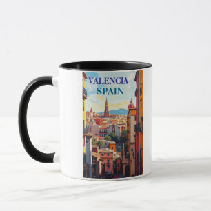 Valencia Spanien Resa Konst Vintage Mugg