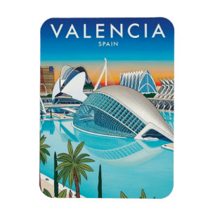 Valencia Spanien Resa Magnet