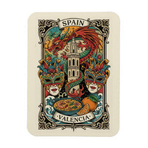 Valencia Spanien Resa Magnet