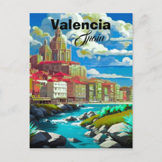 Valencia Spanien Resa Postkort Konst, Spanien Resa Vykort