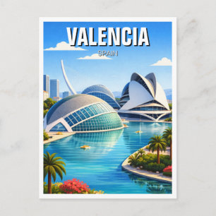 Valencia Spanien Resa Vykort