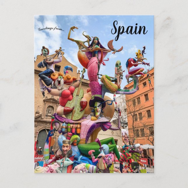 Valencia Spanien Vykort (Framsida)