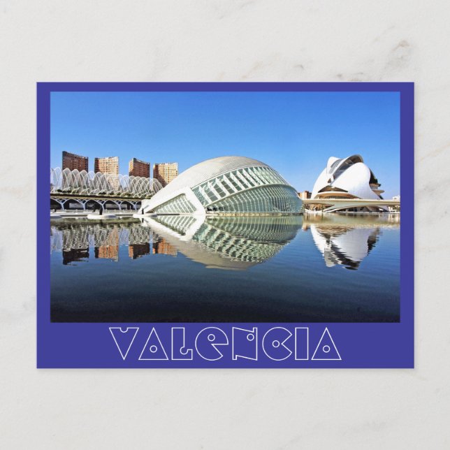 Valencia, stad för konst och vetenskap vykort (Framsida)