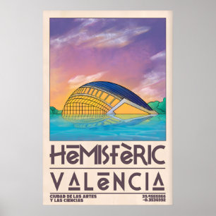 Valencia Stad Konsttryck, Medelhavsgata Poster