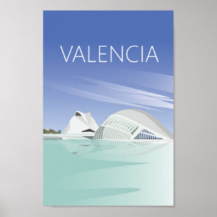 Valencia travel poster spain