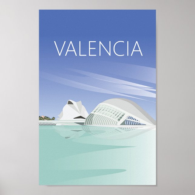 Valencia travel poster  spain  (Framsidan)