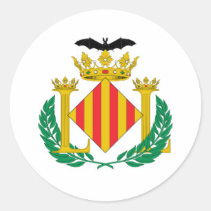 Valencia vapensköld runt klistermärke