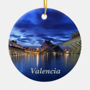 Valencia vid nattprydnaden julgransprydnad keramik